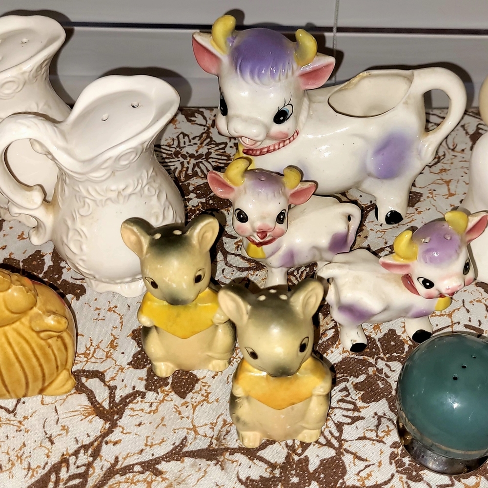 Collection Vintage Ceramic Salt & Pepper Shakers!Variety of Styles,Characters!
